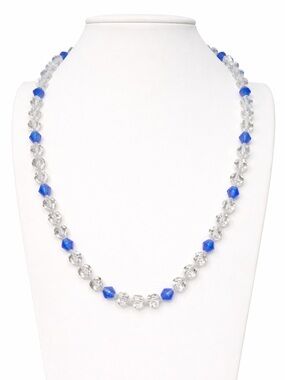 Crystal Vintage 24 inch Hand knotted with blue bicones Aprilsplace